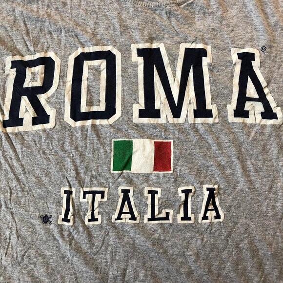 Men’s Vintage Grey Roma Italia Graphic Tee - Picture 3 of 3